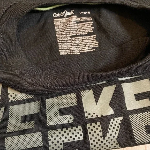 Cat & Jack Weekend All-Star Black Text T-Shirt - Picture 5 of 5